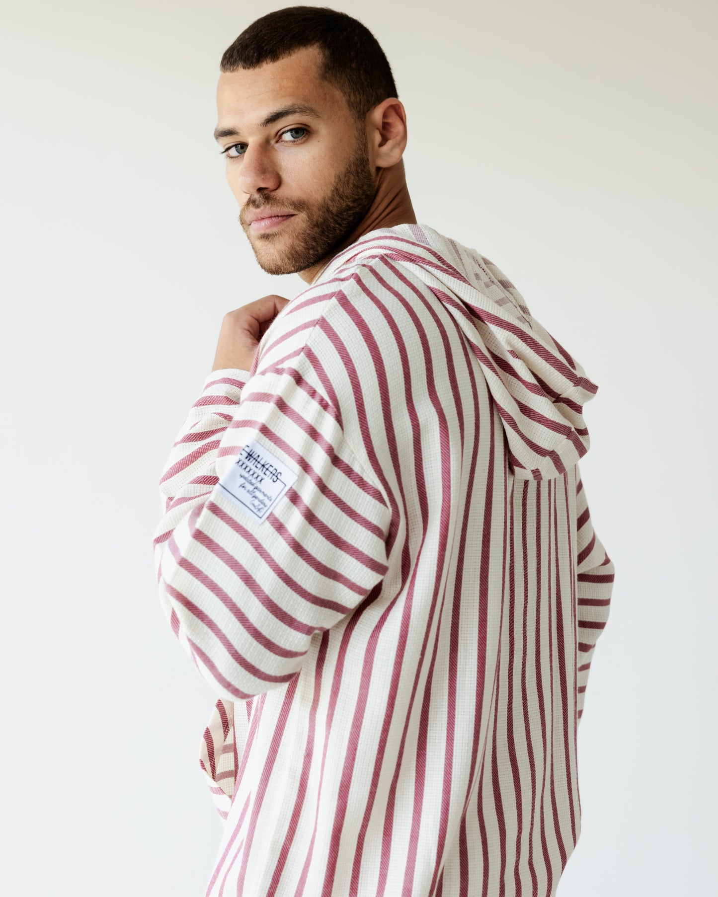 Bergandy & Beige Baja Summer Hoodie