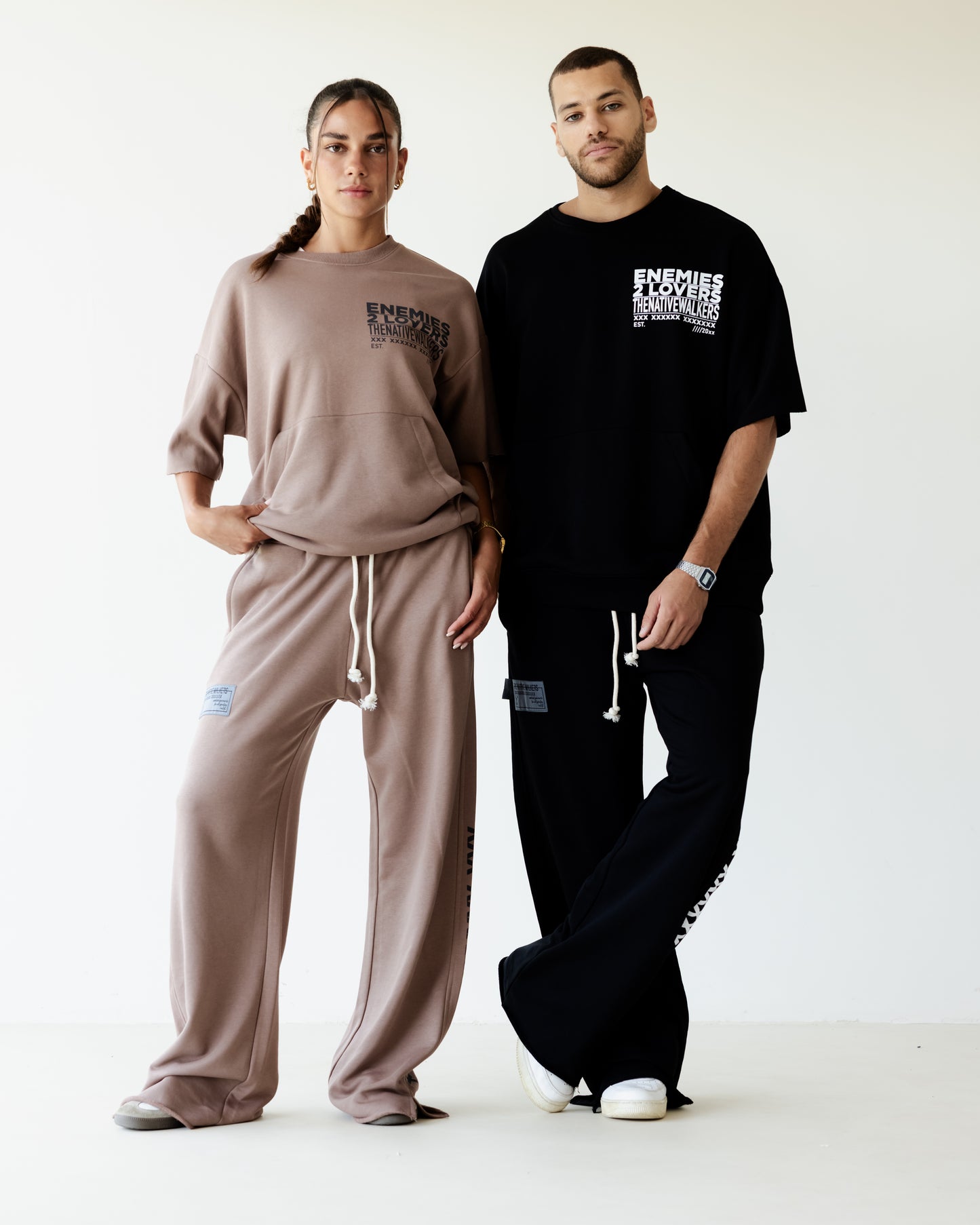 Black TNW summer Slit Sweatpants