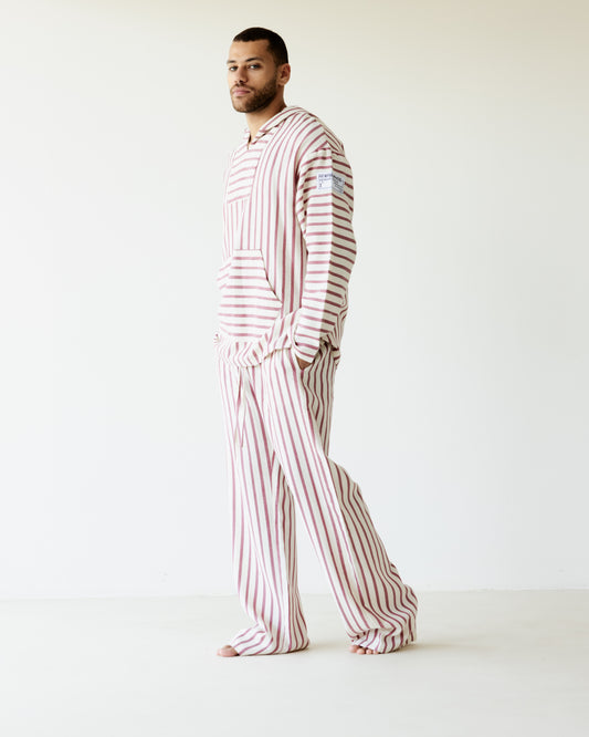 Bergandy & Beige Baja Wide Leg Pants