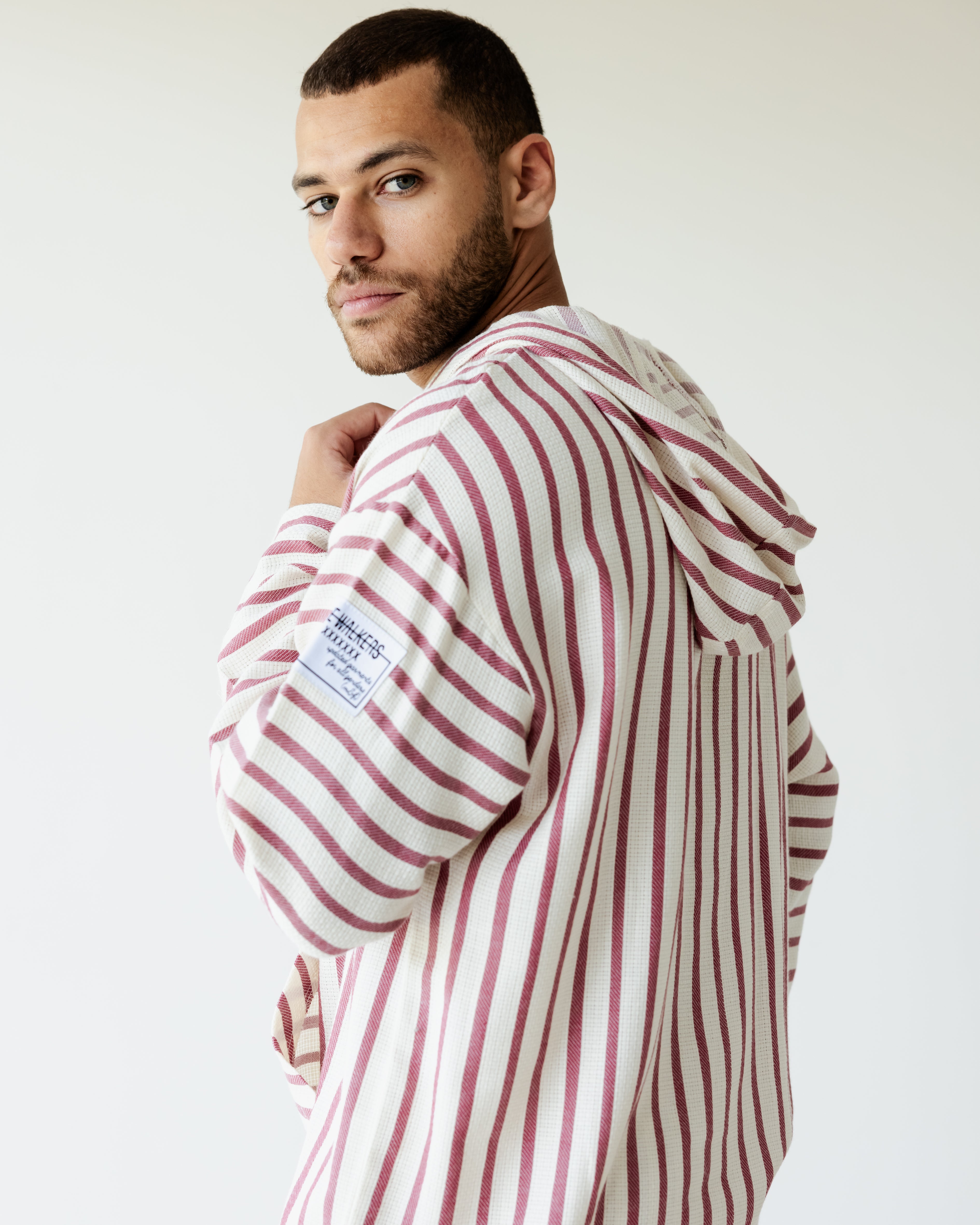 Bergandy & Beige Baja Summer Hoodie