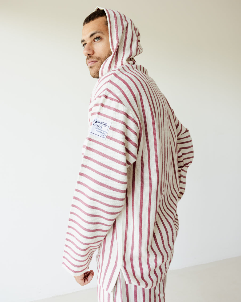 Bergandy & Beige Baja Summer Hoodie