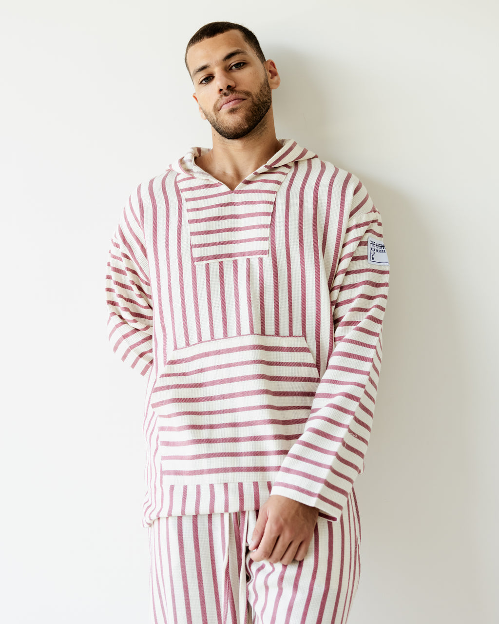 Bergandy & Beige Baja Summer Hoodie