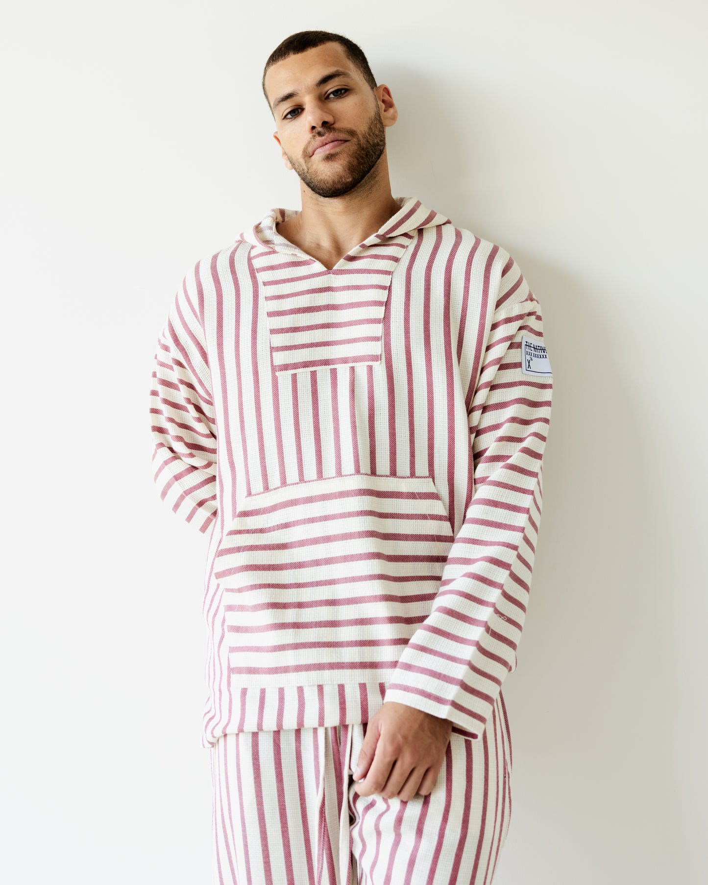 Bergandy & Beige Baja Summer Hoodie