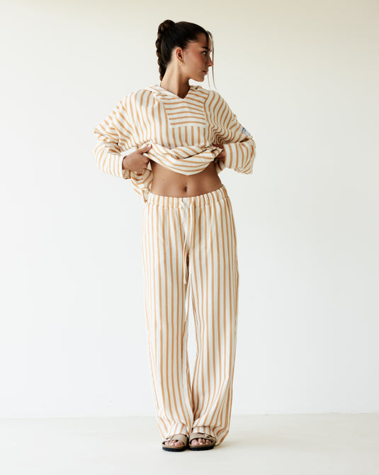 Rust & Beige Baja Wide Leg Pants