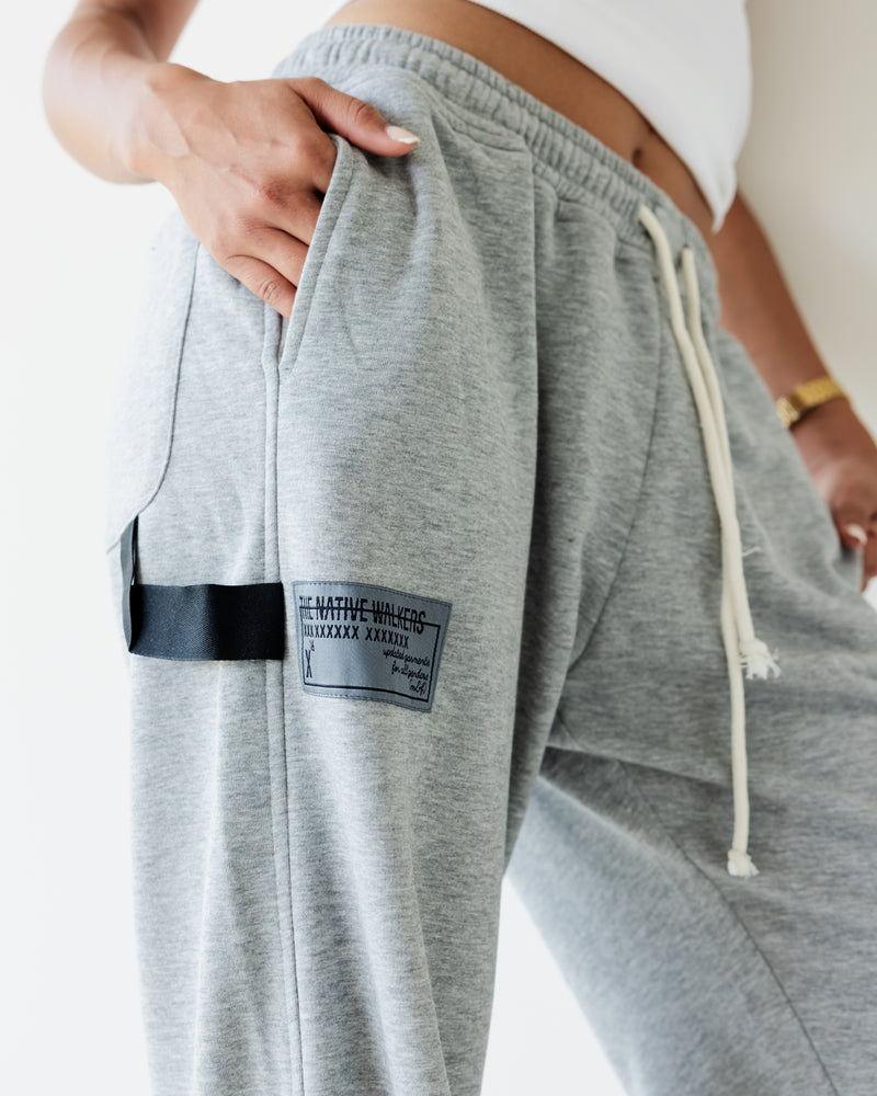 Load image into Gallery viewer, Gray TNW summer Slit Sweatpants
