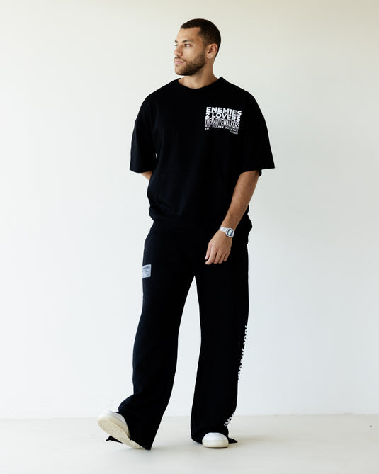 Black TNW Kangaroo Pocket T-Shirt