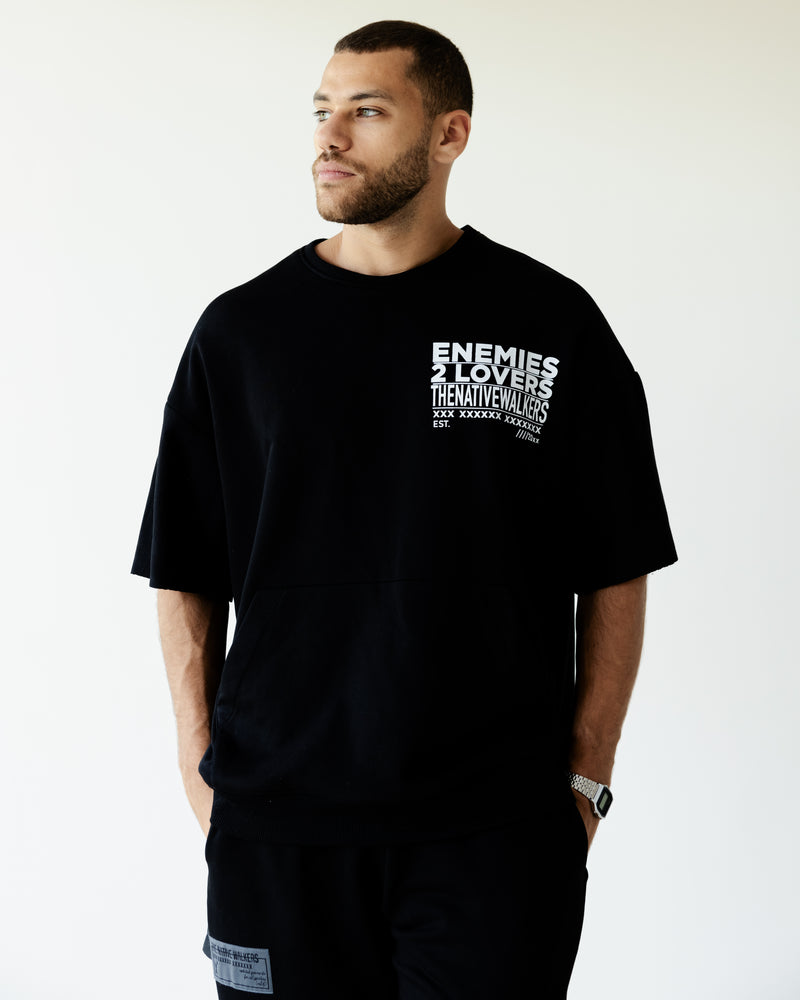 Load image into Gallery viewer, Black TNW Kangaroo Pocket T-Shirt
