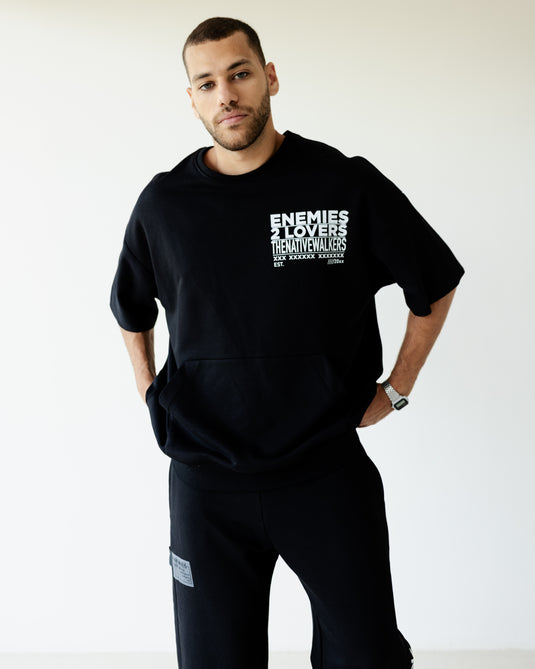 Black TNW Kangaroo Pocket T-Shirt