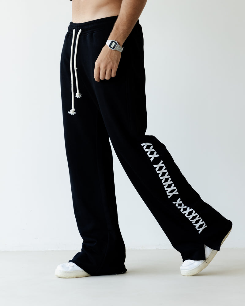 Load image into Gallery viewer, Black TNW summer Slit  Sweatpants
