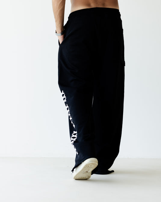 Black TNW summer Slit  Sweatpants