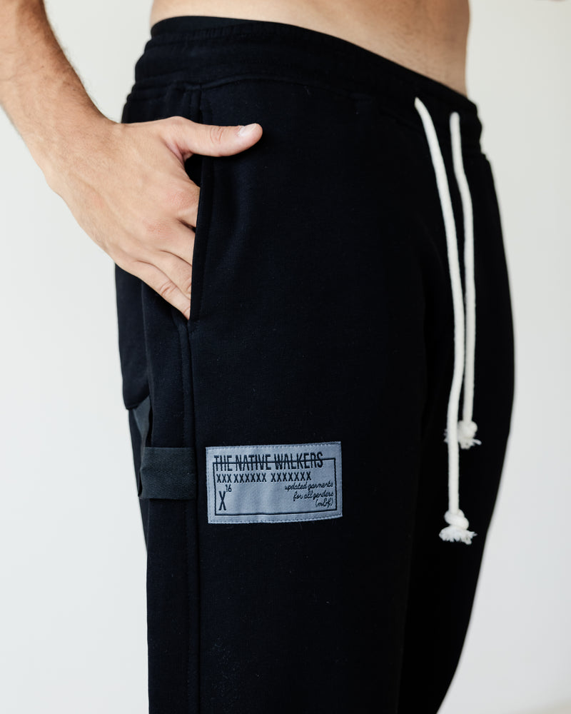 Load image into Gallery viewer, Black TNW summer Slit  Sweatpants
