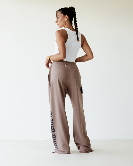 Coffee Brown TNW summer Slit Sweatpants