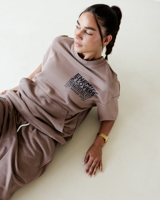 Coffee Brown TNW Kangaroo Pocket T-Shirt