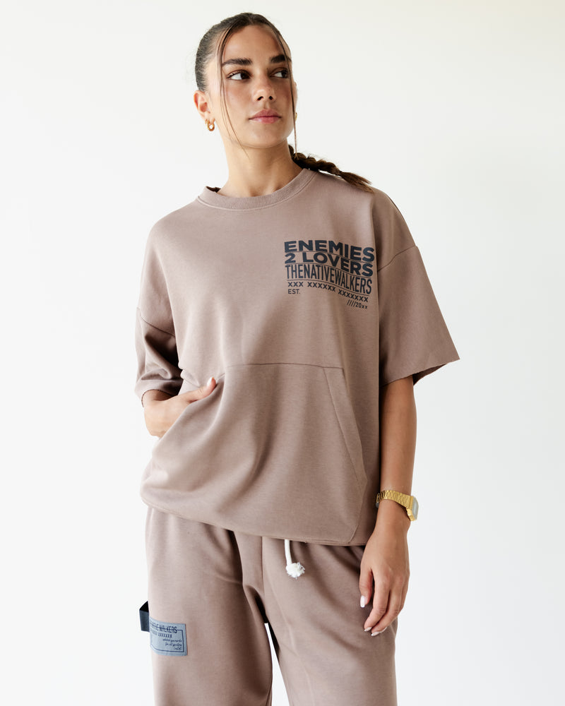 Load image into Gallery viewer, Coffee Brown TNW Kangaroo Pocket T-Shirt
