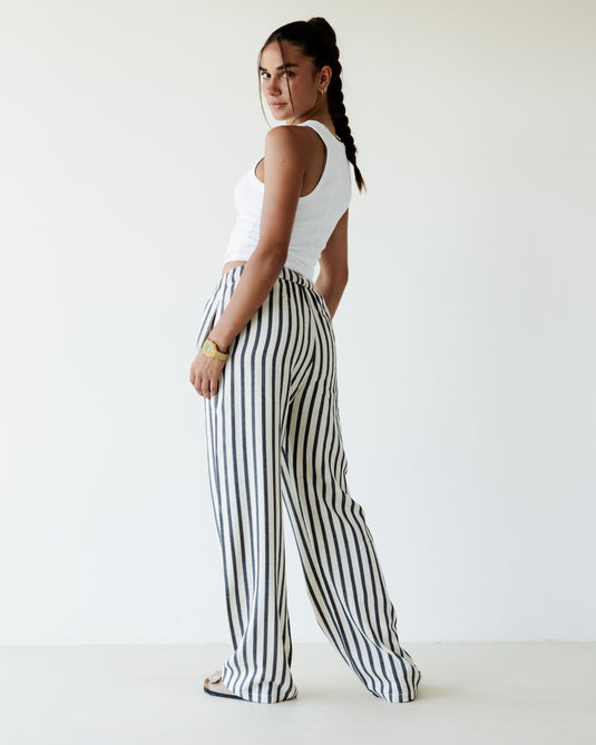 Black & Beige Baja Wide Leg Pants