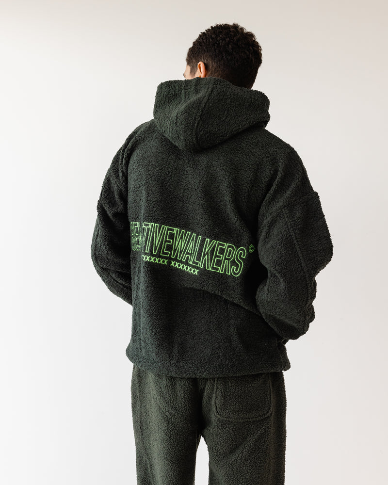 Load image into Gallery viewer, Oversized TNW Olive Embroidery Teddy hoodie
