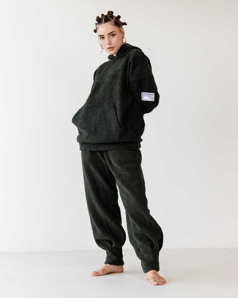 Load image into Gallery viewer, Oversized TNW Olive Embrodery Teddy Set
