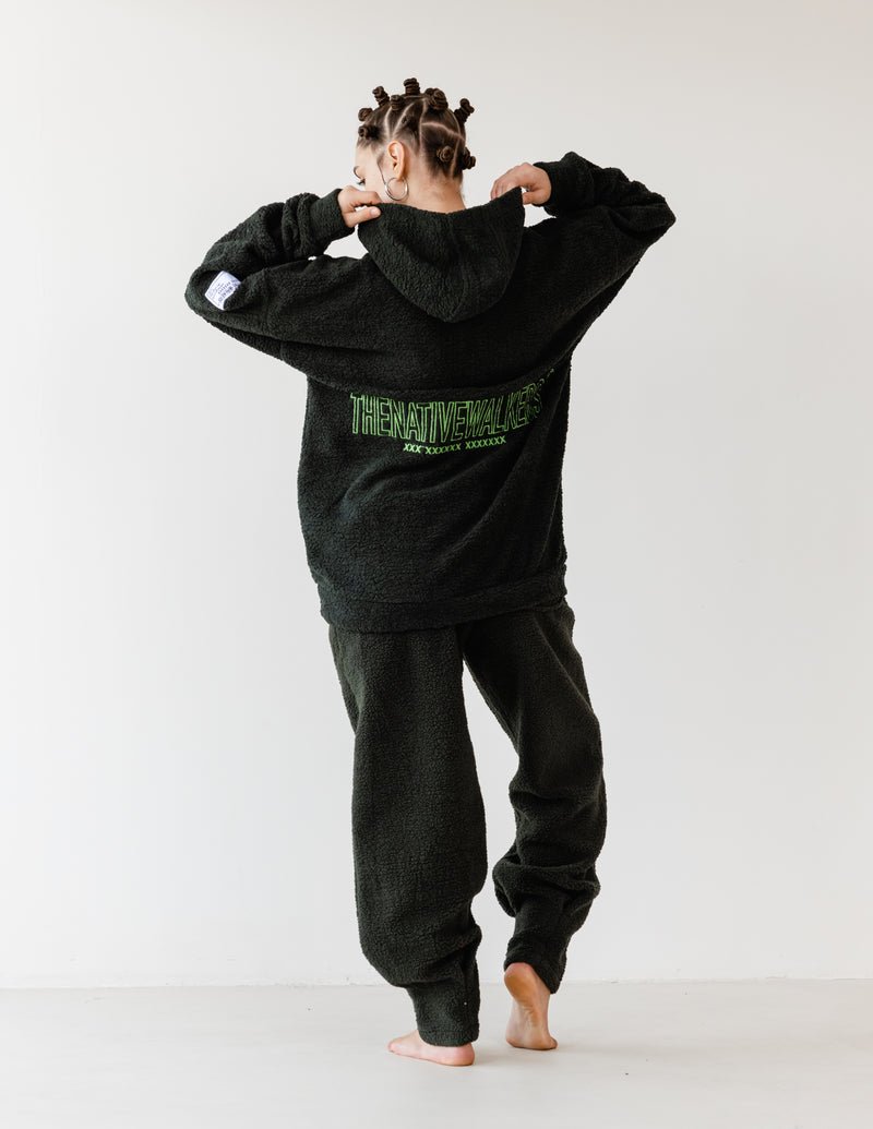 Load image into Gallery viewer, Oversized TNW Olive Embrodery Teddy Set
