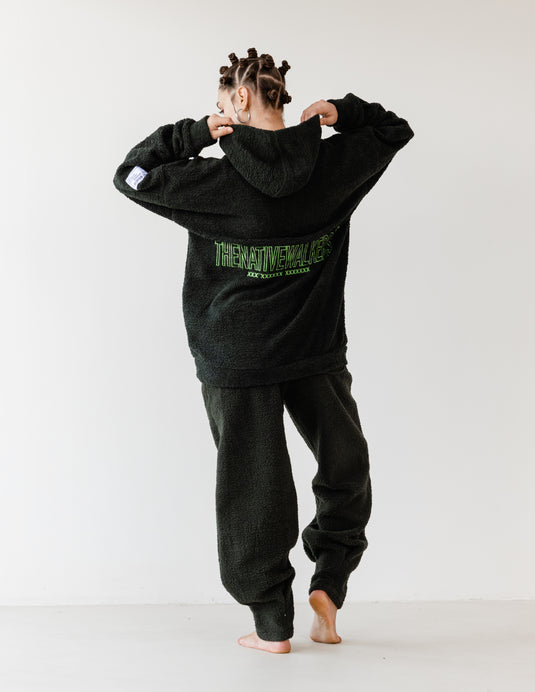 Oversized TNW Olive Embrodery Teddy Set