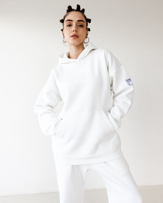 Oversized TNW White Hoodie