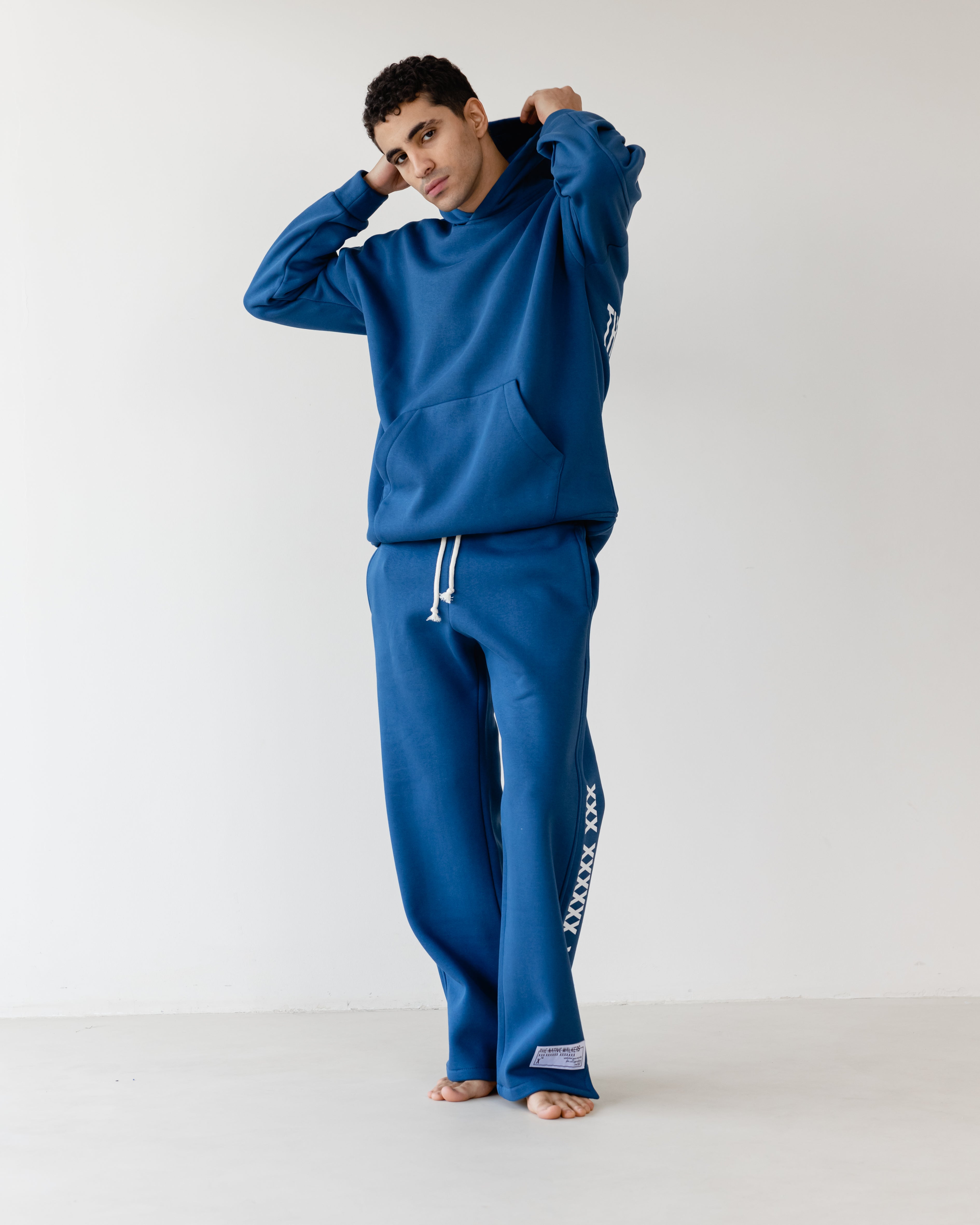 TNW Teal Slit Sweatpants