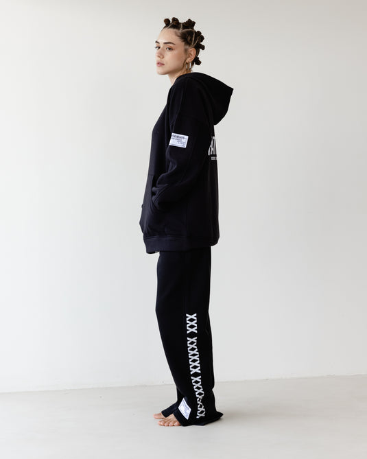 TNW Black Slit Sweatpants