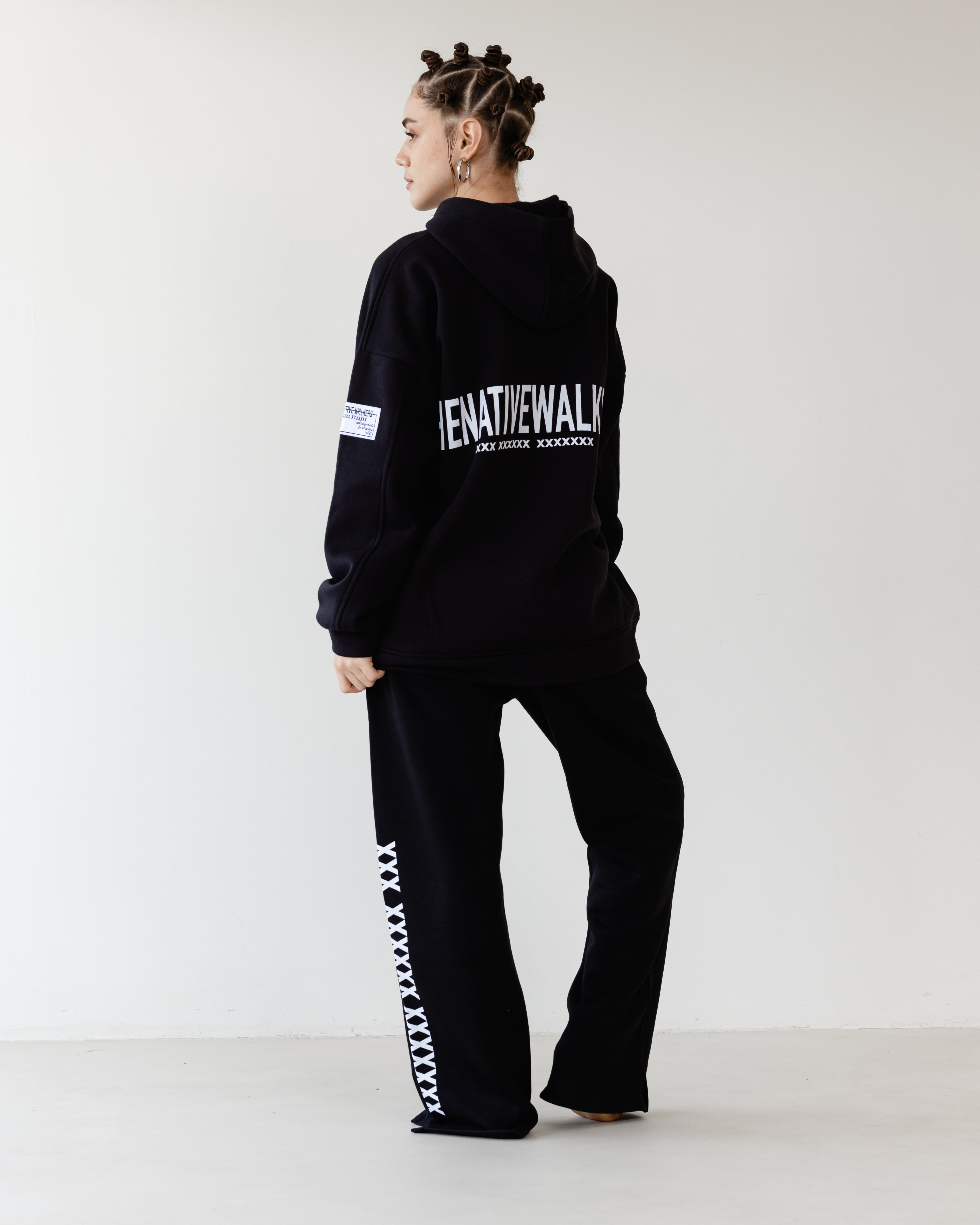 TNW Black Slit Sweatpants