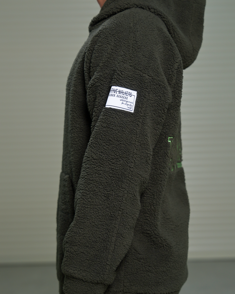 Load image into Gallery viewer, Oversized TNW Olive Embroidery Teddy Set
