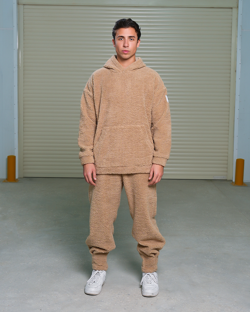 Load image into Gallery viewer, Oversized TNW Beige Embroidery Teddy Set
