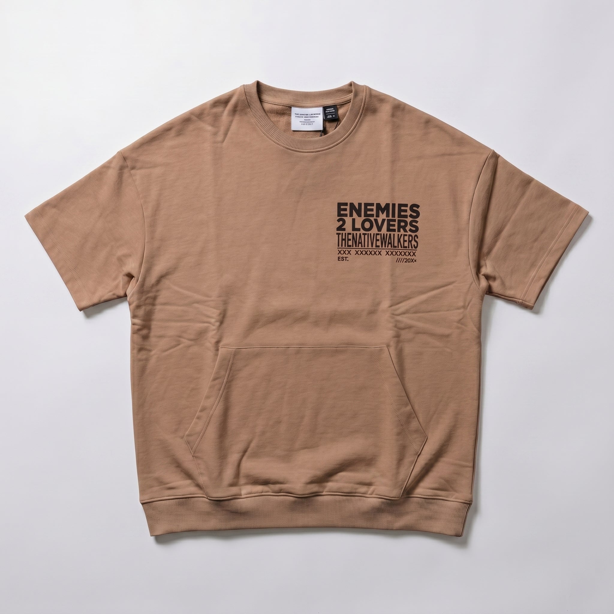Coffee Brown TNW Kangaroo Pocket T-Shirt